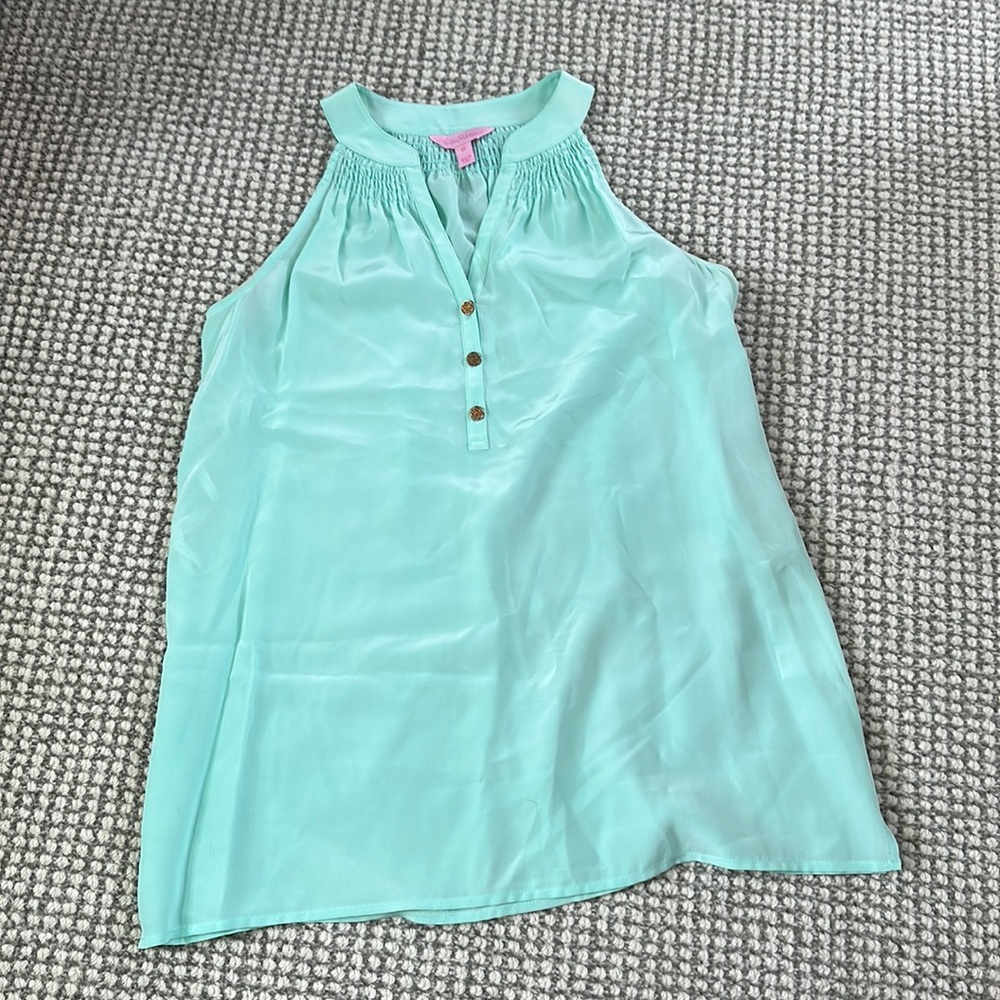 Lilly Pulitzer Sleeveless Silk Top - Mint - XS